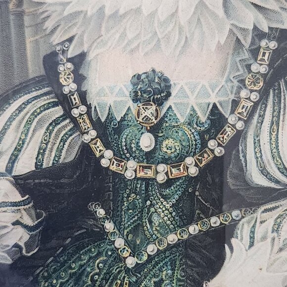 Hard to find Antique Oval Framed Portrait Of Anne Maria of Austria With Ornate B - Picture 4 of 9